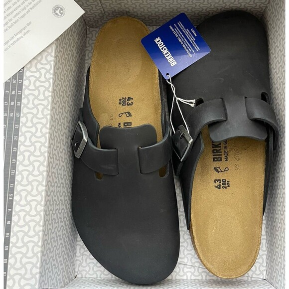 Birkenstock Boston Oiled Leather Black 0059461 | Regular Fit 43 | Men\'s 10 NEW main image 5